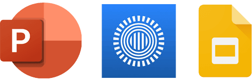 PowerPoint, Prezi, Google Slides